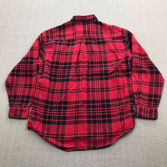 VINTAGE Gap Shirt Mens XL Red Buffalo Plaid Button Up 90s Grunge Faded Outdoors - Picture 10 of 13